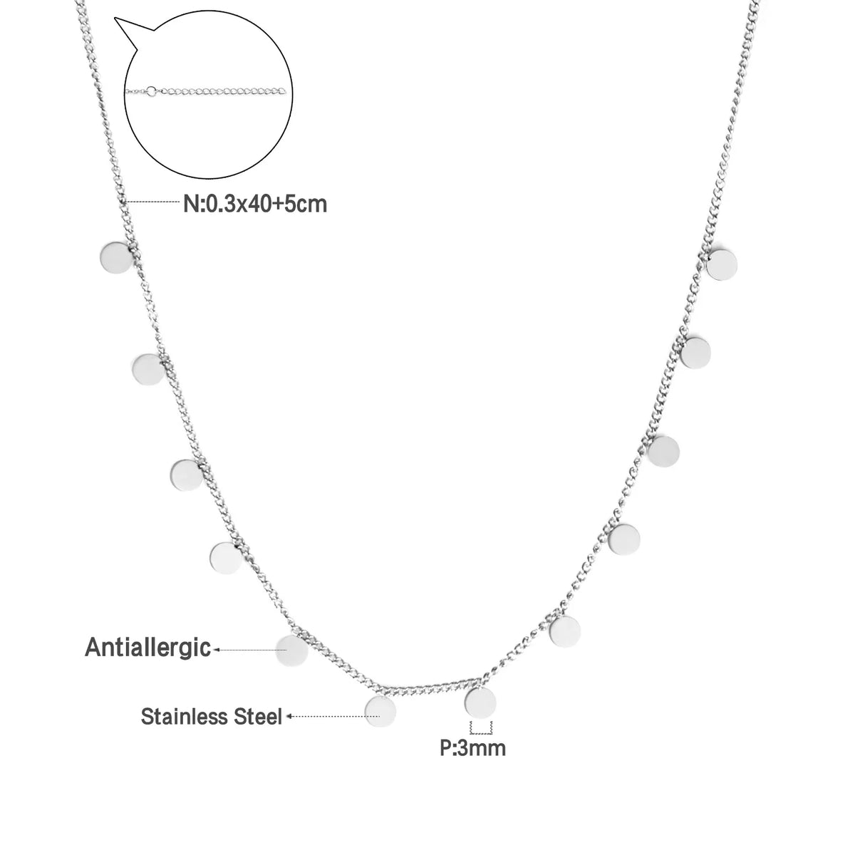 Béatrice | Collier Fin en Acier Inoxydable avec Pendentif