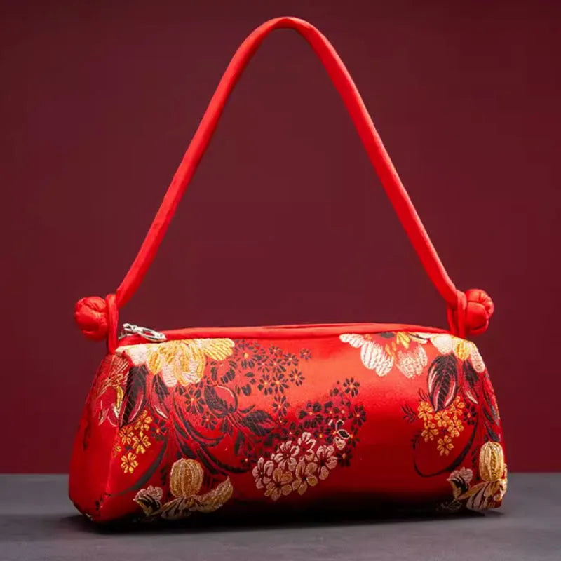 Mélanie | Sac Brodé en Soie Pièce Artisanale
