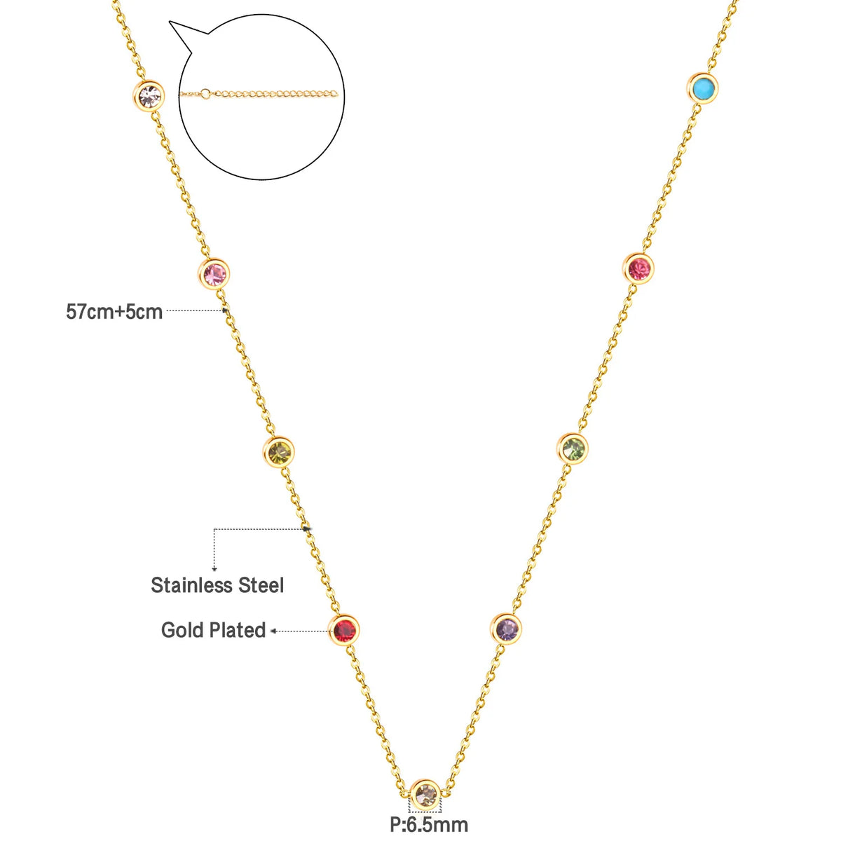 Béatrice | Collier Fin en Acier Inoxydable avec Pendentif