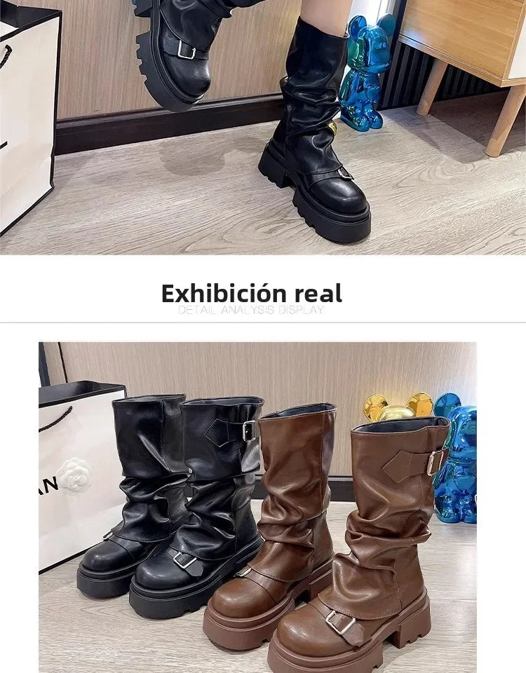 Caroline | Bottines rétro caramel