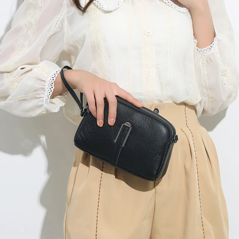 Léonie | Sac Bandoulière en Cuir Format Compact Élégant