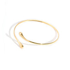 Vintage Boho Simple Arm Bracelet for Women Stainless Steel Geometric Coil Upper Arm Band Armlets Cuff Bangle Adjustable Jewelry