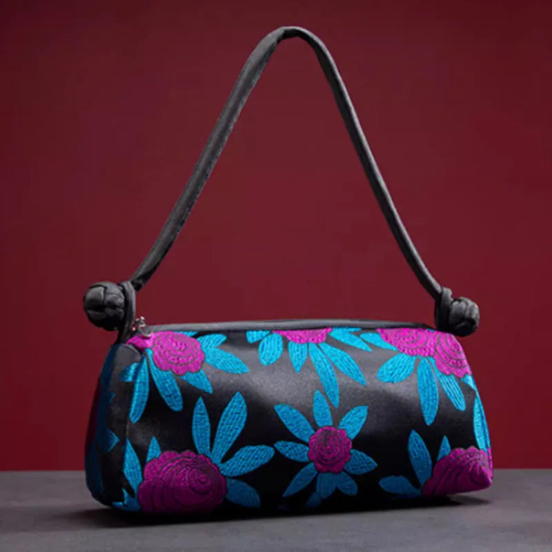 Mélanie | Sac Brodé en Soie Pièce Artisanale