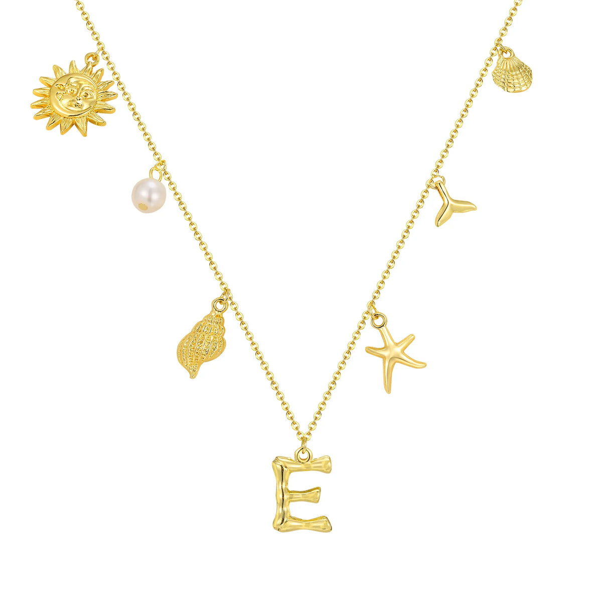 Eugénie | Collier initiale coquillage
