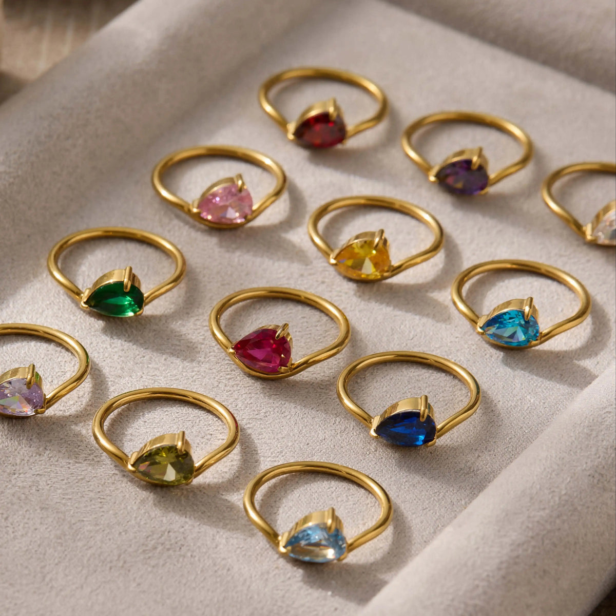 Camille | Bague goutte d'eau lumineuse