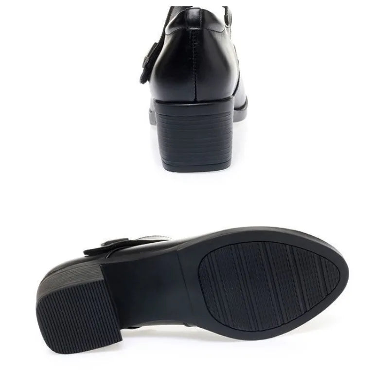Noémie | Chaussures Compensées en Cuir Confort quotidien