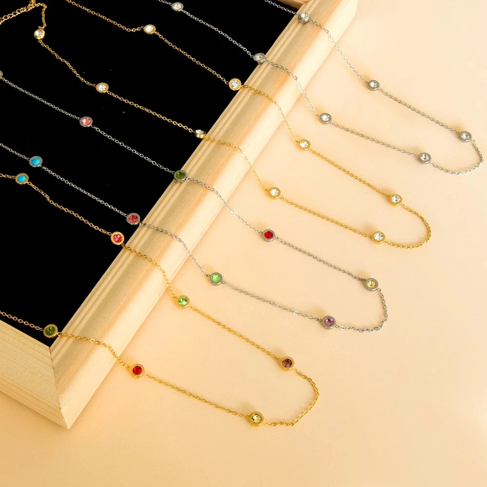 Béatrice | Collier Fin en Acier Inoxydable avec Pendentif