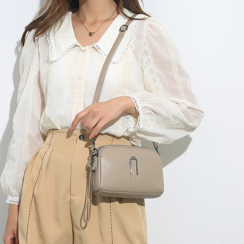Léonie | Sac Bandoulière en Cuir Format Compact Élégant