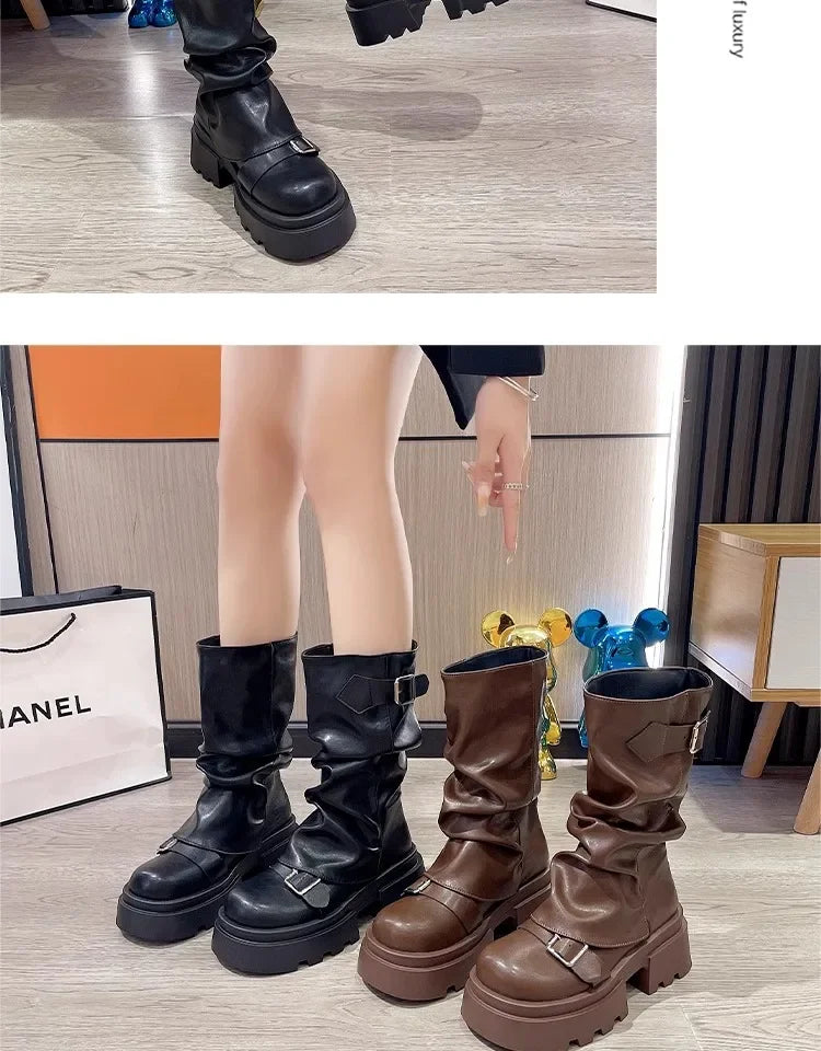Caroline | Bottines rétro caramel