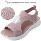 Designer Open-toe Knitted Mesh Wedge Sandals 2026Summer New Style Platform Casual Running Outdoor Everyday Women's Roman Sandals