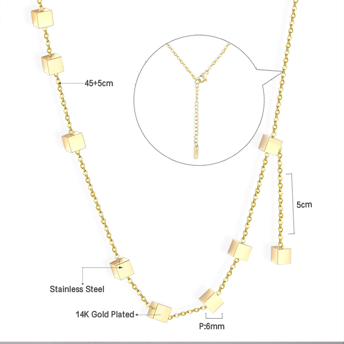 Béatrice | Collier Fin en Acier Inoxydable avec Pendentif