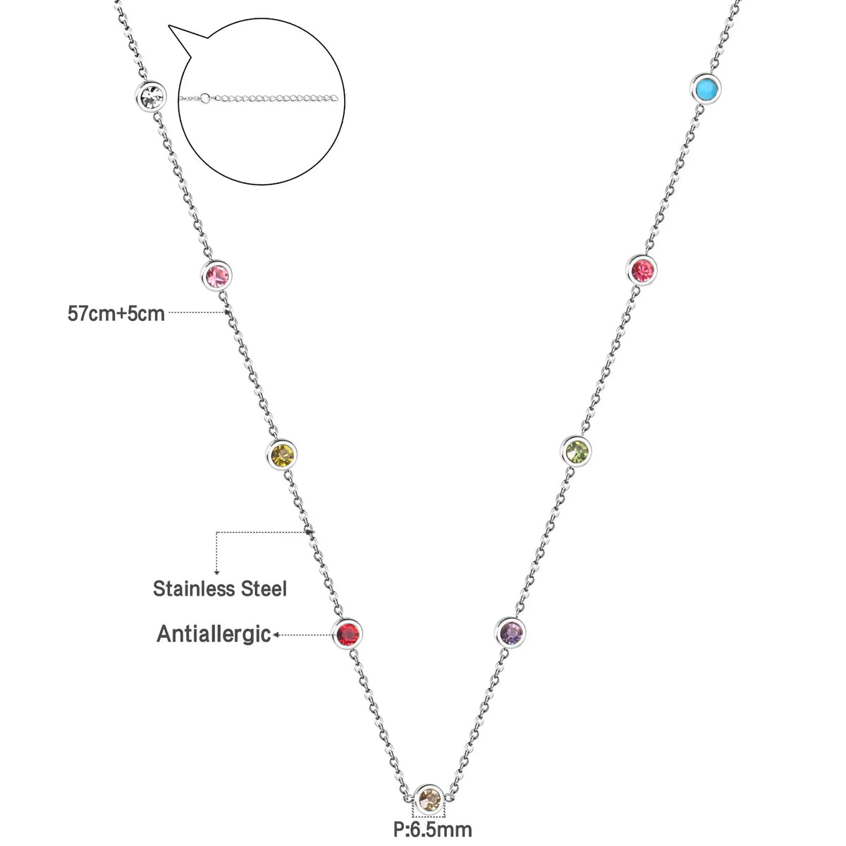 Béatrice | Collier Fin en Acier Inoxydable avec Pendentif