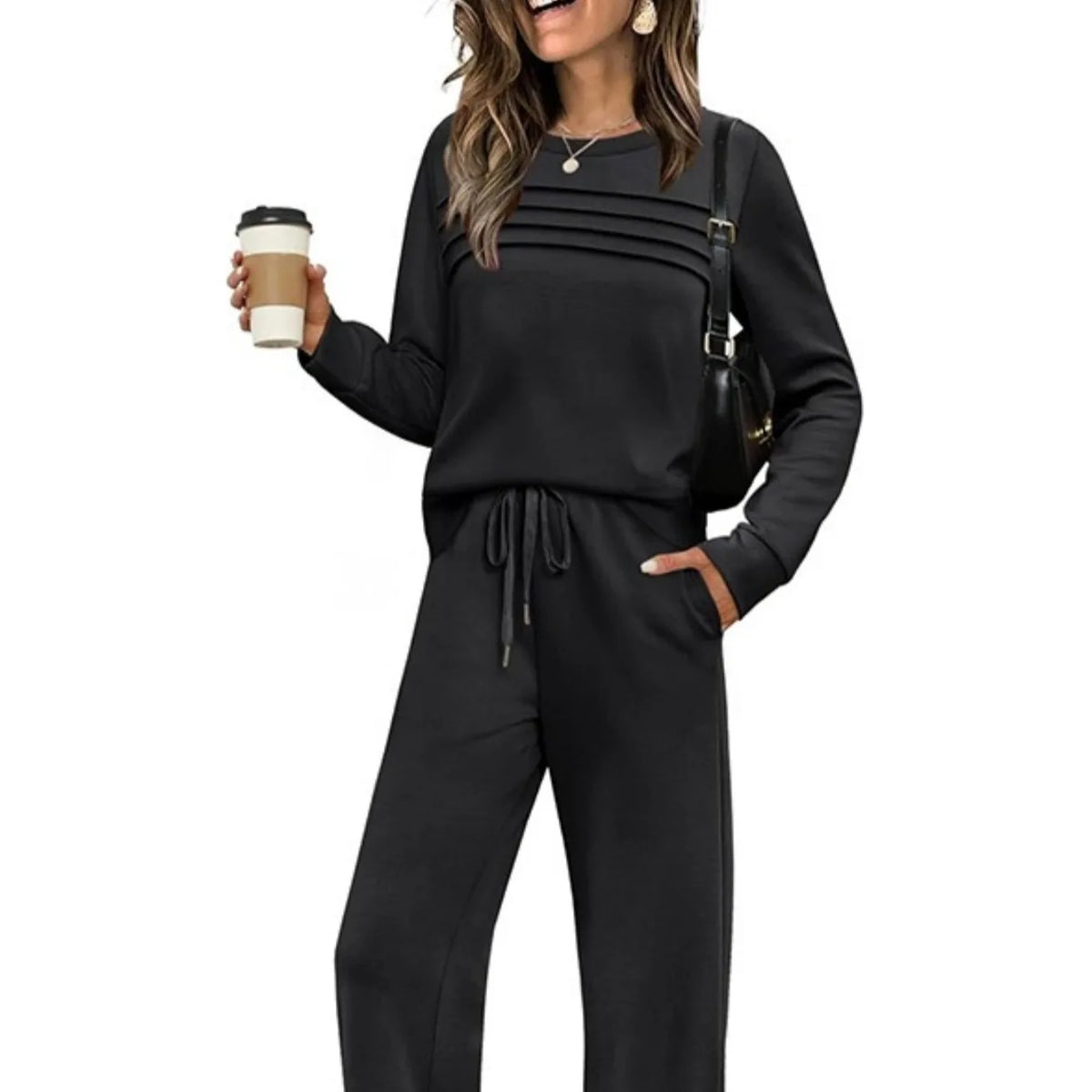Ensemble douillet pull & pantalon large