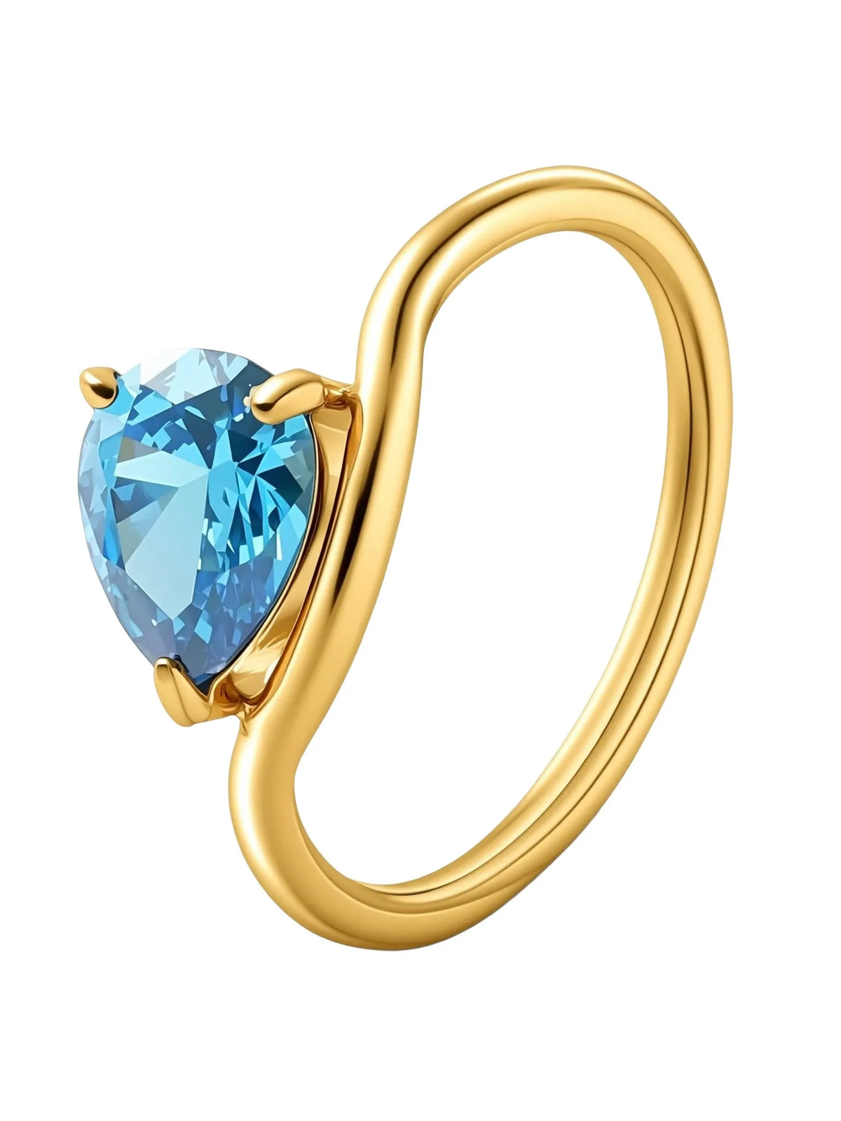 Camille | Bague goutte d'eau lumineuse