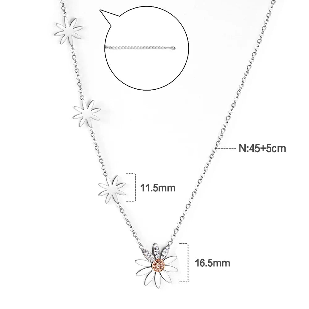 Béatrice | Collier Fin en Acier Inoxydable avec Pendentif
