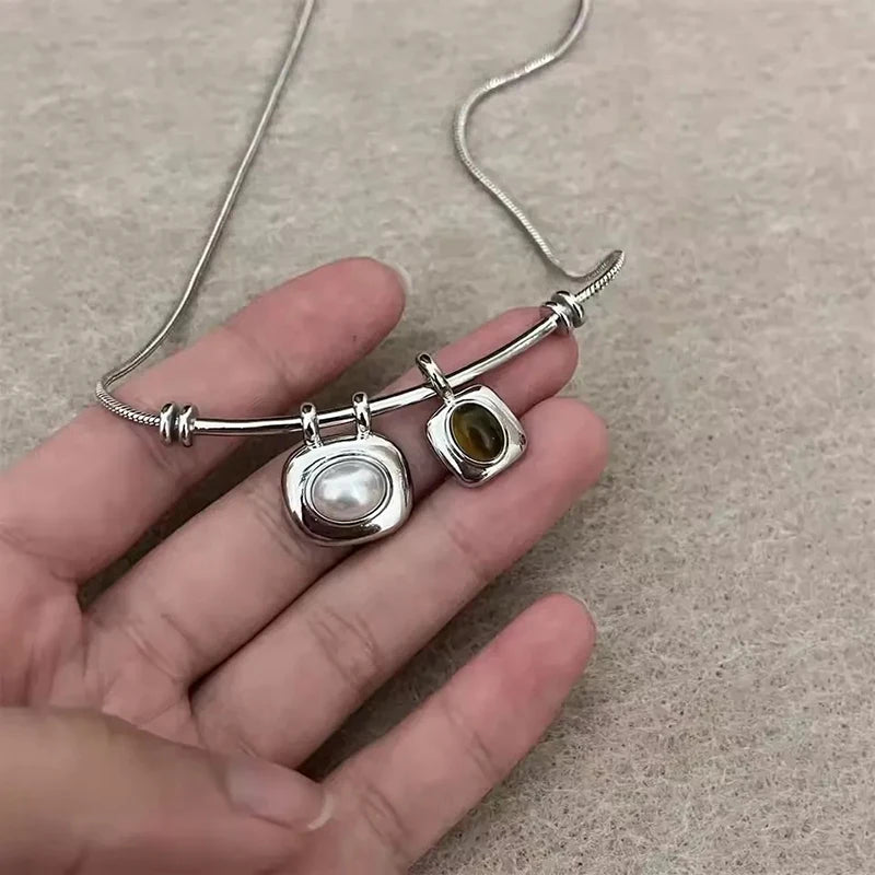 Élisa | Collier vintage œil de tigre
