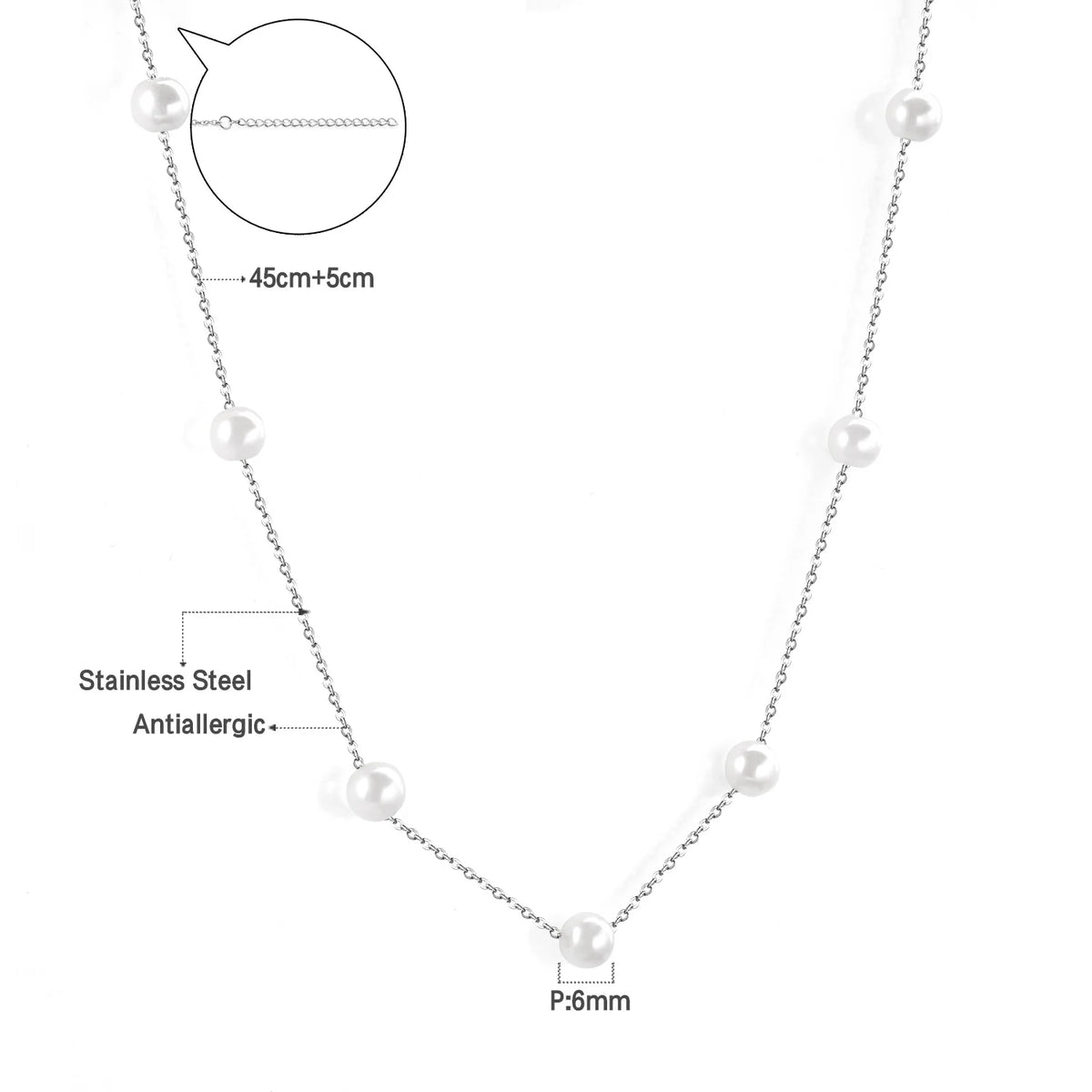 Béatrice | Collier Fin en Acier Inoxydable avec Pendentif