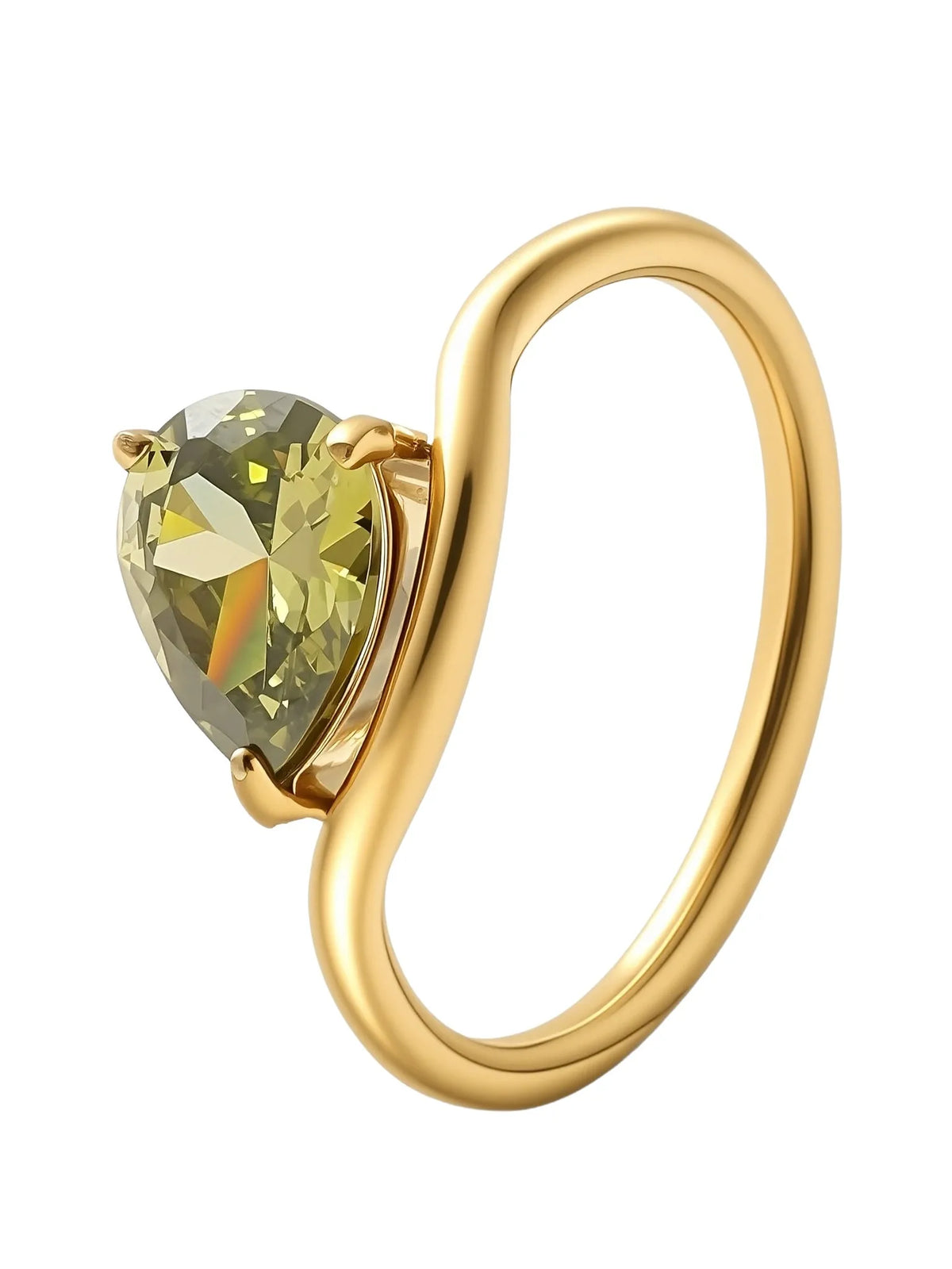 Camille | Bague goutte d'eau lumineuse