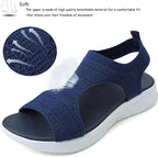 Designer Open-toe Knitted Mesh Wedge Sandals 2026Summer New Style Platform Casual Running Outdoor Everyday Women's Roman Sandals