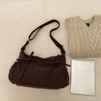 Korean-Style Retro Grid Single Shoulder Bag, Large Capacity, Versatile for School, Work, and Commuting, Unisex Design