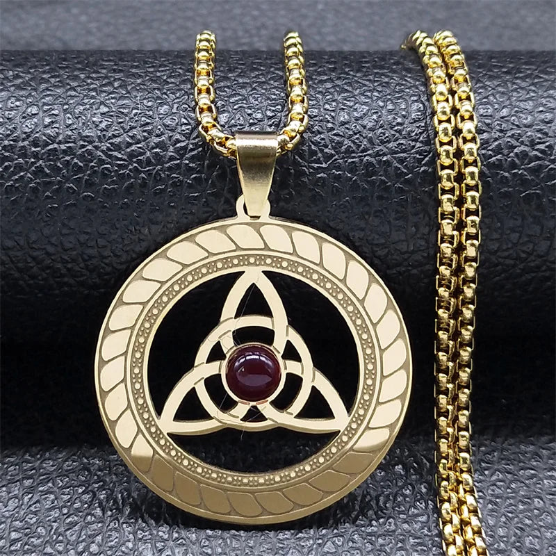Amélie | Collier Triquetra en Acier Inoxydable