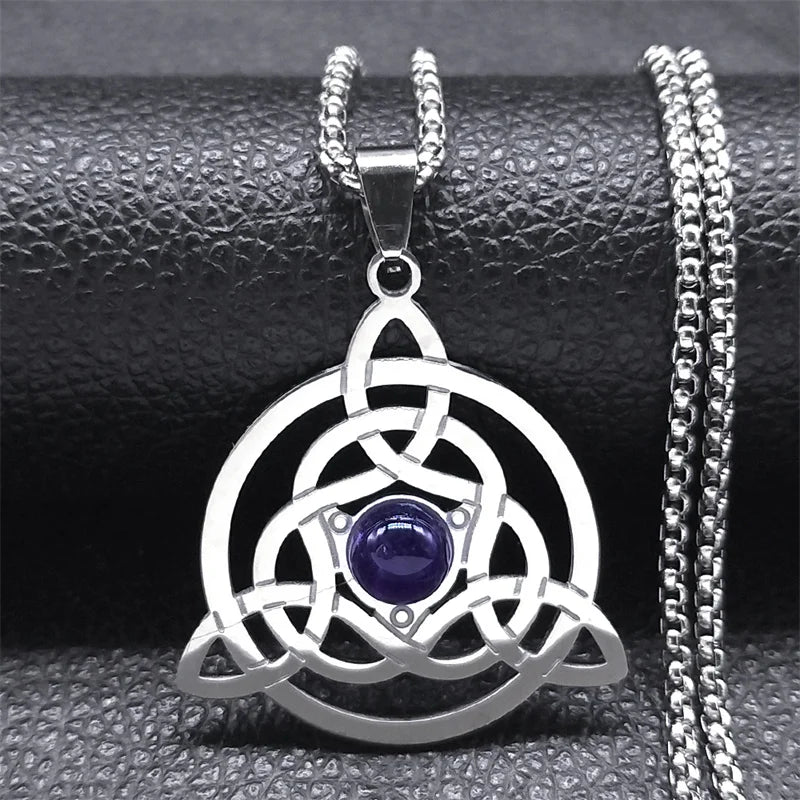 Amélie | Collier Triquetra en Acier Inoxydable