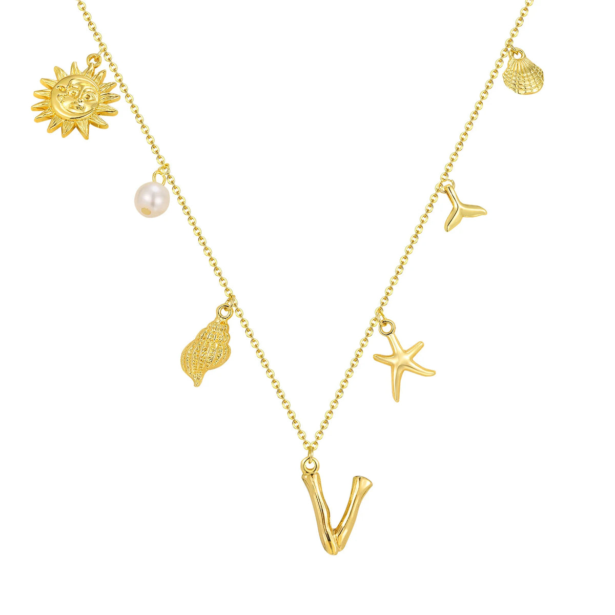 Eugénie | Collier initiale coquillage