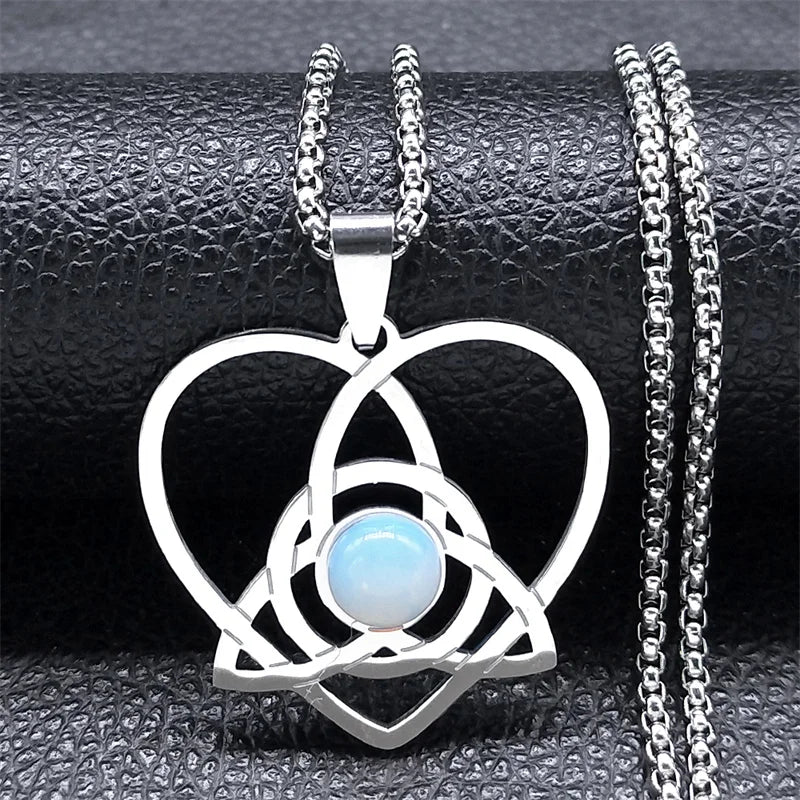 Amélie | Collier Triquetra en Acier Inoxydable