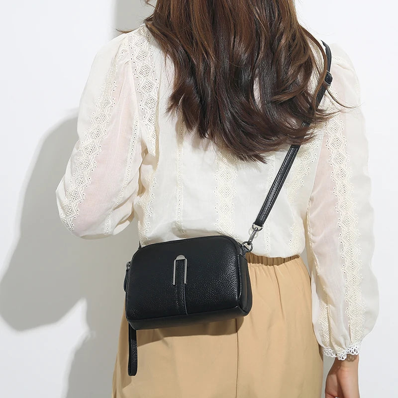 Léonie | Sac Bandoulière en Cuir Format Compact Élégant