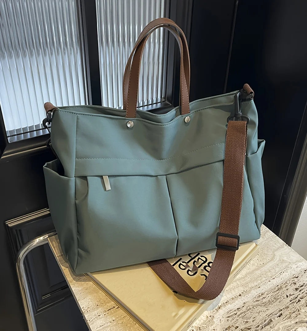 Fashion Women's Bag Large Capacity Tote Shoulder Bag Nylon Simple Tote Bag Crossbody Laptop Bag Commuting