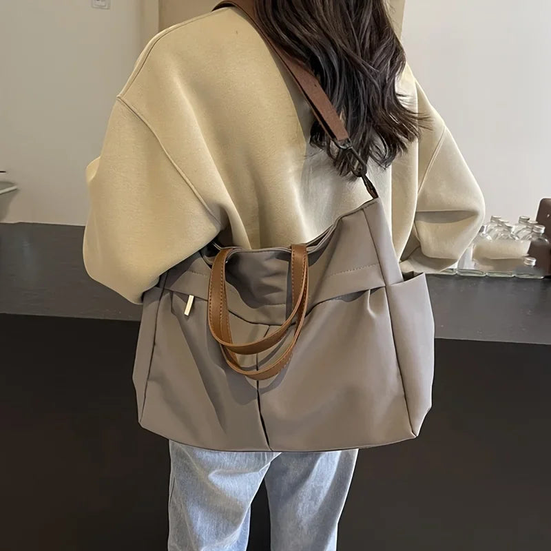 Fashion Women's Bag Large Capacity Tote Shoulder Bag Nylon Simple Tote Bag Crossbody Laptop Bag Commuting