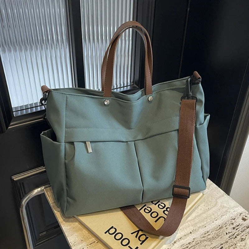 Fashion Women's Bag Large Capacity Tote Shoulder Bag Nylon Simple Tote Bag Crossbody Laptop Bag Commuting