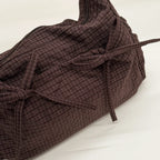 Korean-Style Retro Grid Single Shoulder Bag, Large Capacity, Versatile for School, Work, and Commuting, Unisex Design