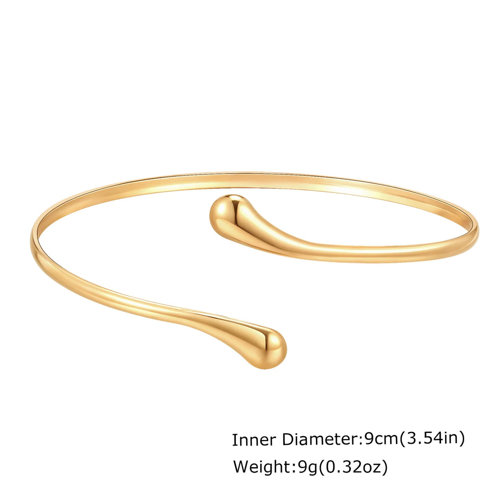 Vintage Boho Simple Arm Bracelet for Women Stainless Steel Geometric Coil Upper Arm Band Armlets Cuff Bangle Adjustable Jewelry