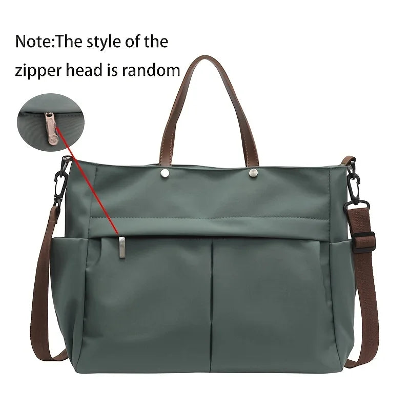 Fashion Women's Bag Large Capacity Tote Shoulder Bag Nylon Simple Tote Bag Crossbody Laptop Bag Commuting
