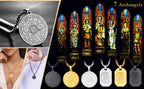 Seal of The 7 Archangels Pendant Necklaces for Men Seal of Solomon Spiritual Talisman Protection Amulet Stainless Steel Jewelry
