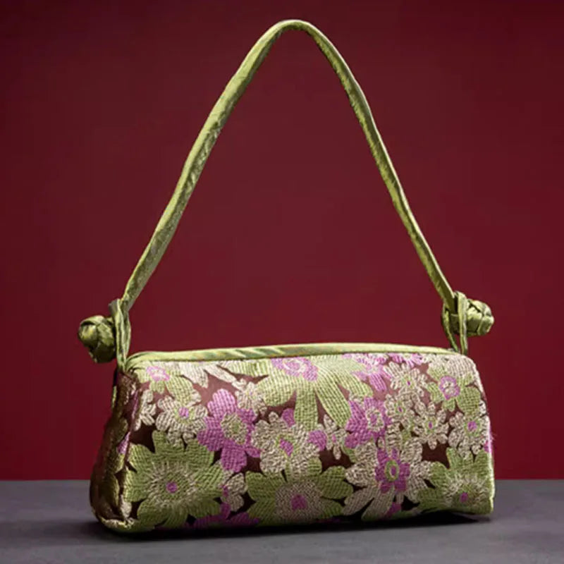 Mélanie | Sac Brodé en Soie Pièce Artisanale