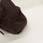 Korean-Style Retro Grid Single Shoulder Bag, Large Capacity, Versatile for School, Work, and Commuting, Unisex Design