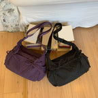 Korean-Style Retro Grid Single Shoulder Bag, Large Capacity, Versatile for School, Work, and Commuting, Unisex Design