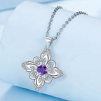 925 Thai Silver Classic Witch Knot Necklace With Zircons Trinity Knot Good Luck CZ Charm Wiccan Symbol Protection Jewelry