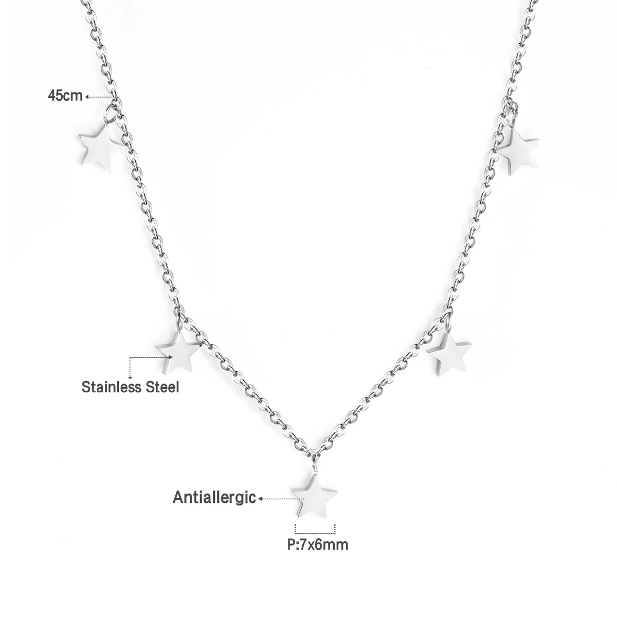 Béatrice | Collier Fin en Acier Inoxydable avec Pendentif