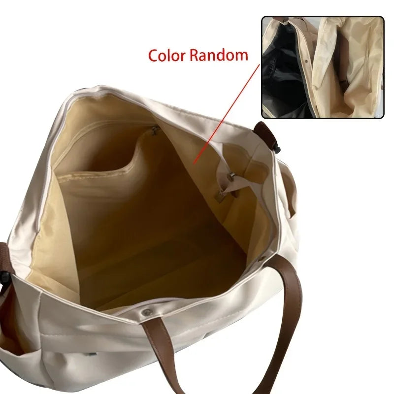 Fashion Women's Bag Large Capacity Tote Shoulder Bag Nylon Simple Tote Bag Crossbody Laptop Bag Commuting