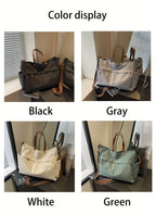 Fashion Women's Bag Large Capacity Tote Shoulder Bag Nylon Simple Tote Bag Crossbody Laptop Bag Commuting