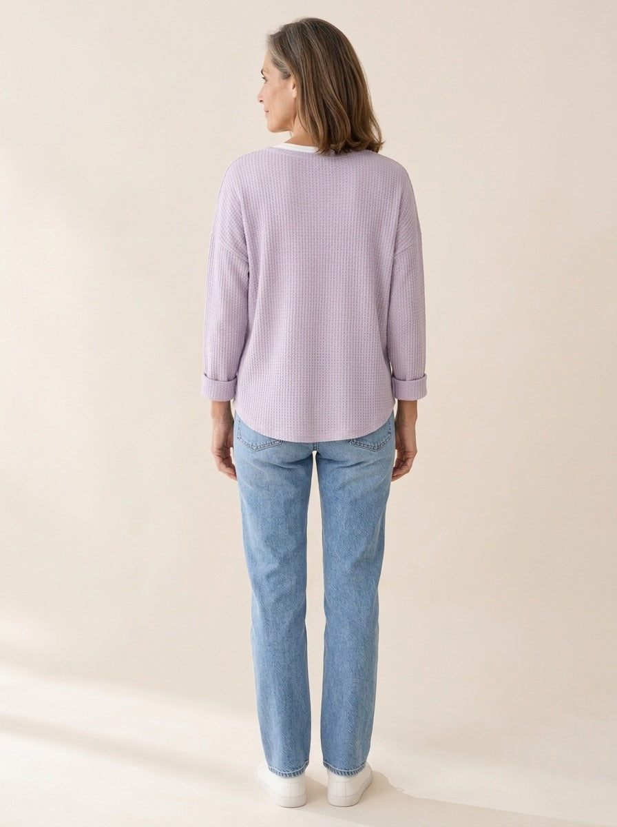 Lucinda | Haut Henley à boutons