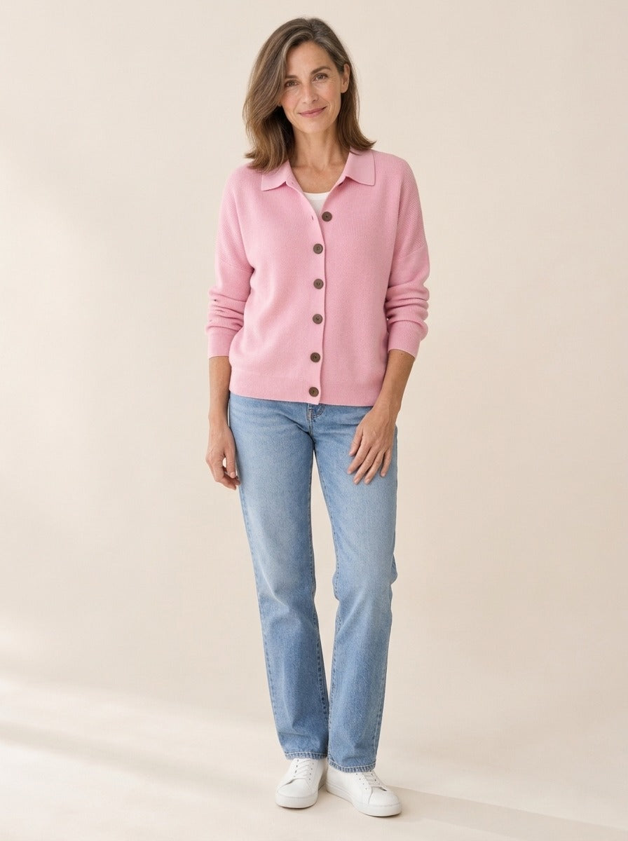Josephine | Cardigan à col boutonné sur le devant