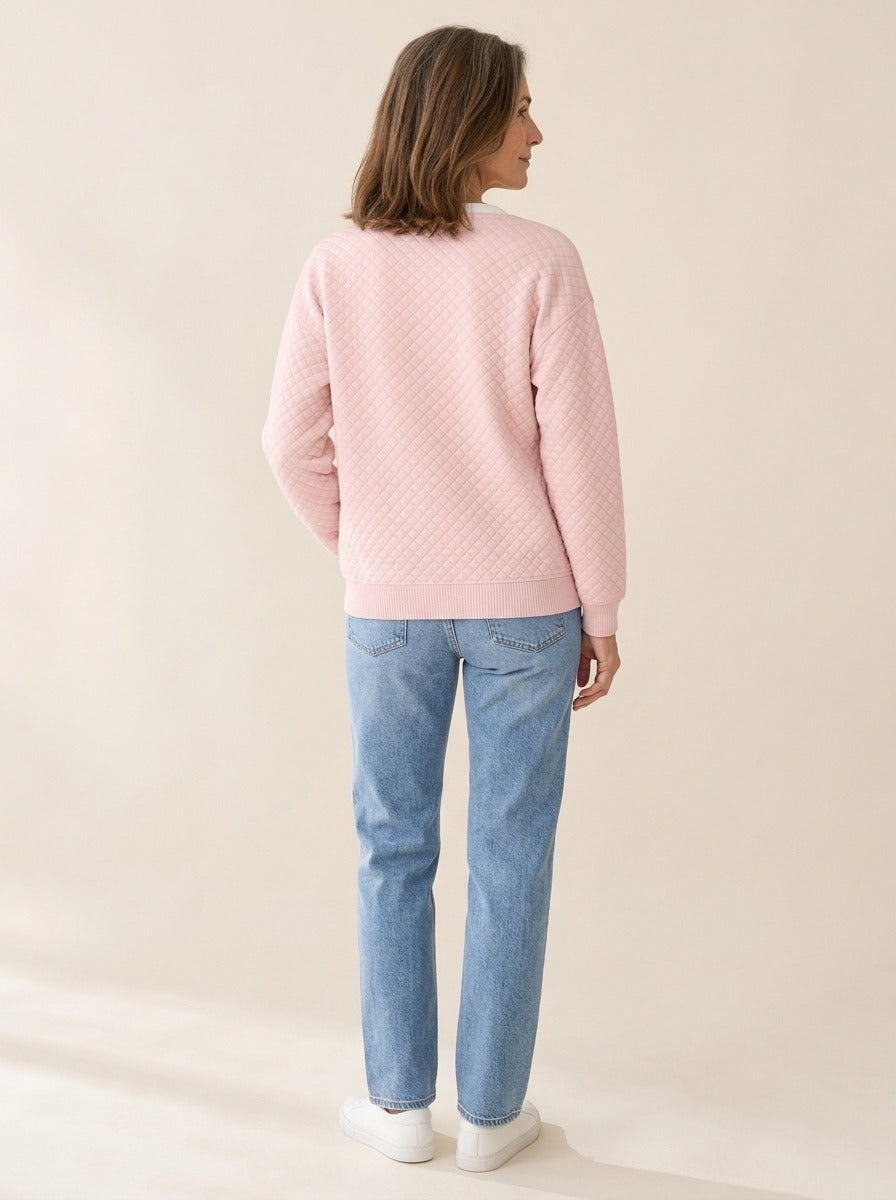 Laverne | Cardigan matelassé boutonné sur le devant