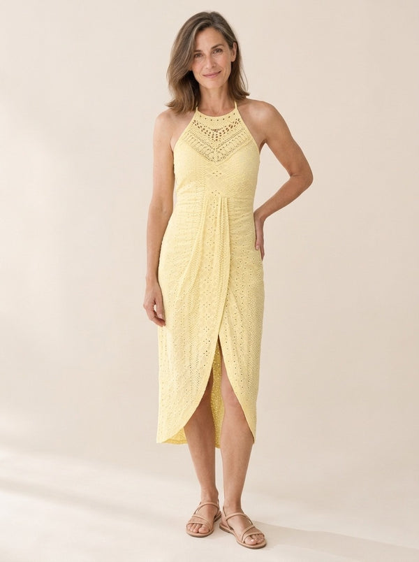 Alix | Robe de Plage Asymétrique à Col Noué
