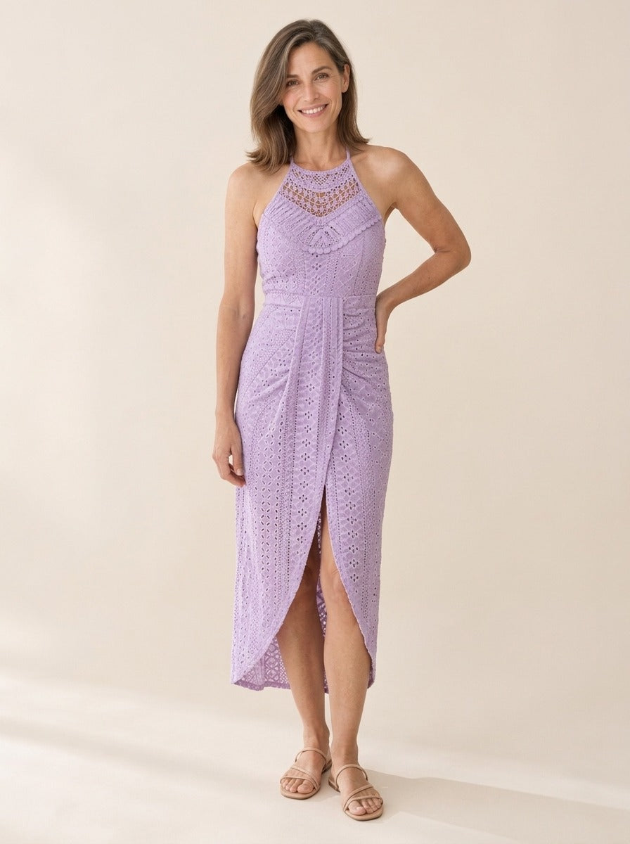 Alix | Robe de Plage Asymétrique à Col Noué