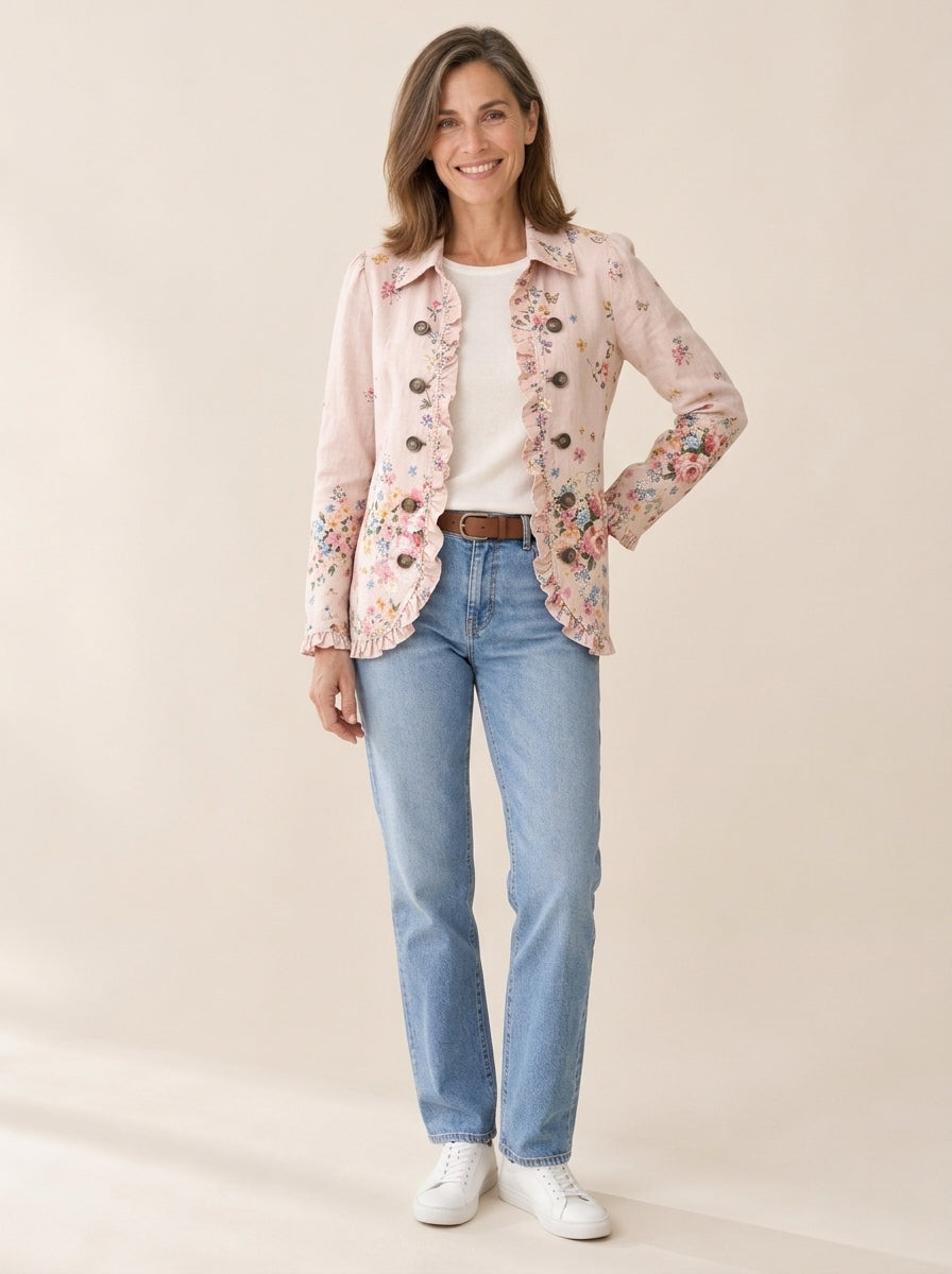 Bettany | Veste florale à volants
