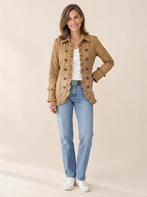 Crestelle | Veste à volants à imprimé western